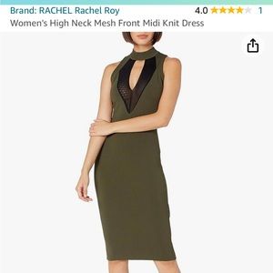RACHEL Rachel Roy 4.0  1
Women's High Neck Mesh Front Midi Knit Dress